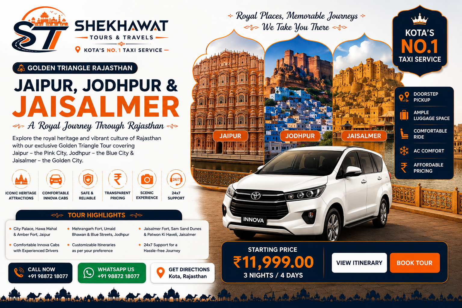 Golden Triangle Rajasthan: Jaipur, Jodhpur &amp; Jaisalmer